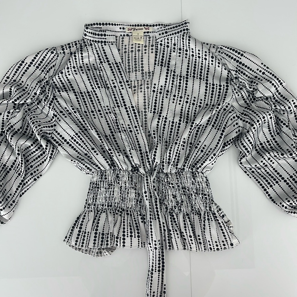 Black and white blouse